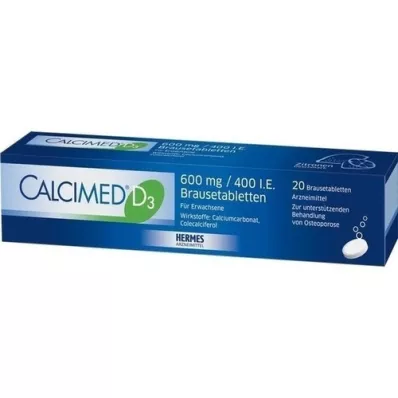 CALCIMED D3 600 mg/400 I.U. Brustabletter, 20 st