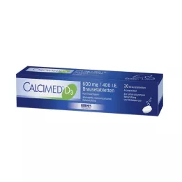 CALCIMED D3 600 mg/400 I.U. Brustabletter, 20 st
