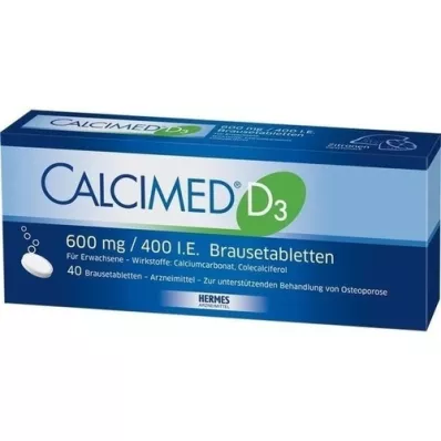 CALCIMED D3 600 mg/400 I.U. Brustabletter, 40 st