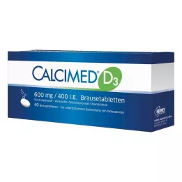 CALCIMED D3 600 mg/400 I.U. Brustabletter, 40 st