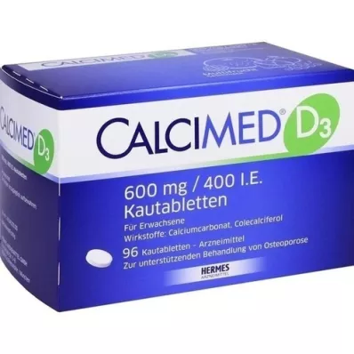 CALCIMED D3 600 mg/400 I.U. Tuggtabletter, 96 st