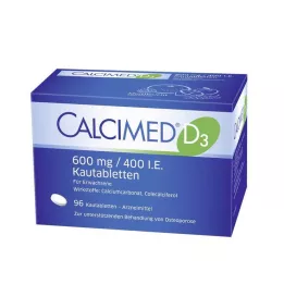 CALCIMED D3 600 mg/400 I.U. Tuggtabletter, 96 st