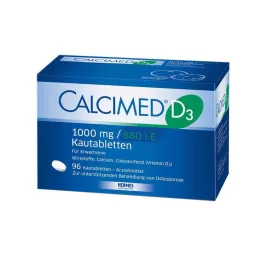 CALCIMED D3 1000 mg/880 I.E. Tuggtabletter, 96 st