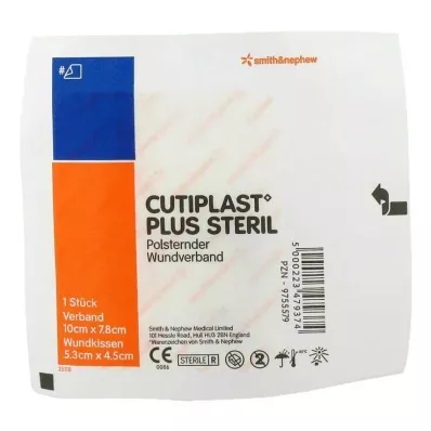 Cutiplast Plus sterilt 7,8x10 cm bandage, 1 st Cutiplast Plus sterilt 7,8x10 cm bandage, 1 st