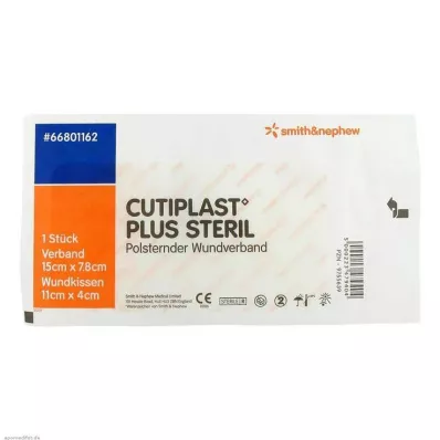 Cutiplast Plus sterilt 7,8x15 cm bandage, 1 st Cutiplast Plus sterilt 7,8x15 cm bandage, 1 st