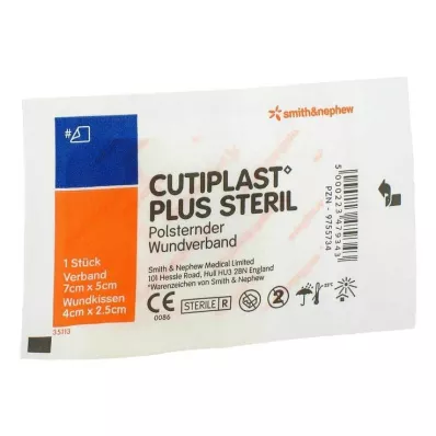 Cutiplast Plus sterilt 5x7 cm bandage, 1 st Cutiplast Plus sterilt 5x7 cm bandage, 1 st