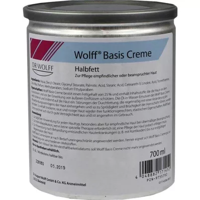 Wolff baskräm halvfett, 700 ml Wolff baskräm halvfett, 700 ml