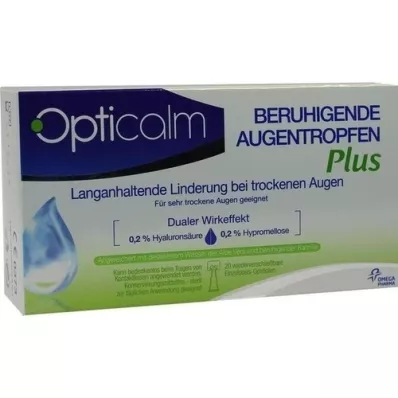 OPTICALM Lugnande ögondroppar Plus i engångsdos, 20X0,5 ml