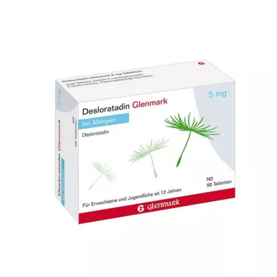 Desloratadine Glenmark 5 mg tabletter, 50 st Desloratadine Glenmark 5 mg tabletter, 50 st
