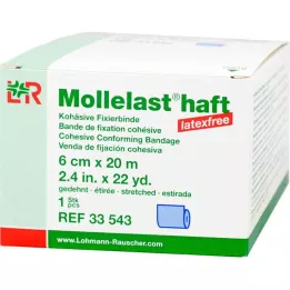MOLLELAST självhäftande bandage latexfria 6 cmx20 m blå, 1 st
