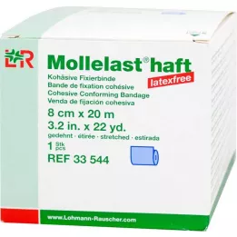 MOLLELAST självhäftande latexfria bandage 8 cmx20 m blå, 1 st