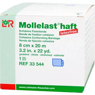 Mollelast lim latexfri 8cmx20m sträckt blå, 1 st Mollelast lim latexfri 8cmx20m sträckt blå, 1 st