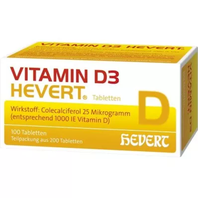 VITAMIN D3 HEVERT tabletter, 200 st