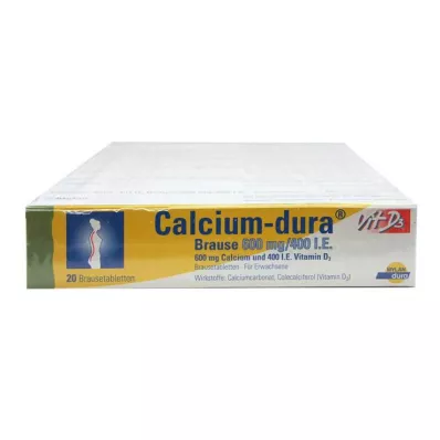 CALCIUM DURA Vit D3 brustablett 600 mg/400 I.U., 120 st