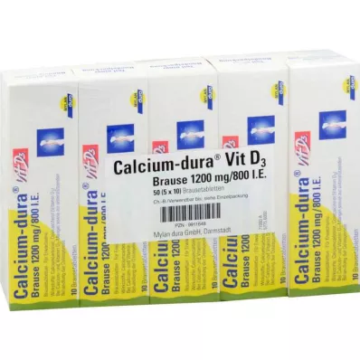 Calcium Dura Vit D3 brusande 1200 mg / 800 IE, 50 st Calcium Dura Vit D3 brusande 1200 mg / 800 IE, 50 st