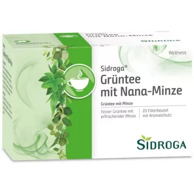 SIDROGA Wellness Grönt Te m. Nana Mint Filterpåse, 20X1,5 g
