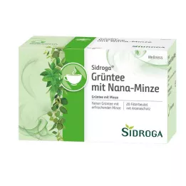 SIDROGA Wellness Grönt Te m. Nana Mint Filterpåse, 20X1,5 g