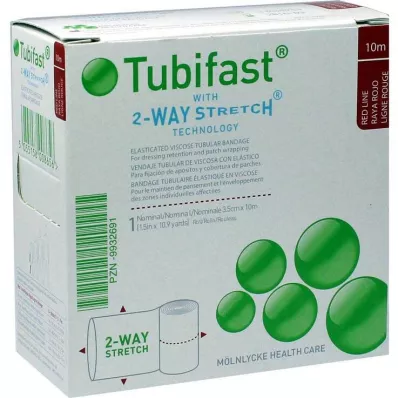 TUBIFAST 2-Way Stretch 3,5 cmx10 m röd, 1 st