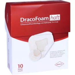 DRACOFOAM Självhäftande sårförband av skumplast 5x5 cm, 10 st