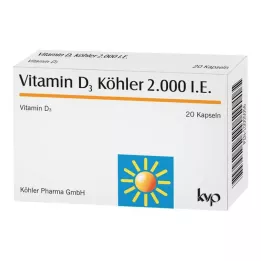 VITAMIN D3 KÖHLER 2 000 I.U. kapslar, 20 st