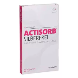 ACTISORB SILBERFREI 10,5x19 cm aktivt kol, 10 st
