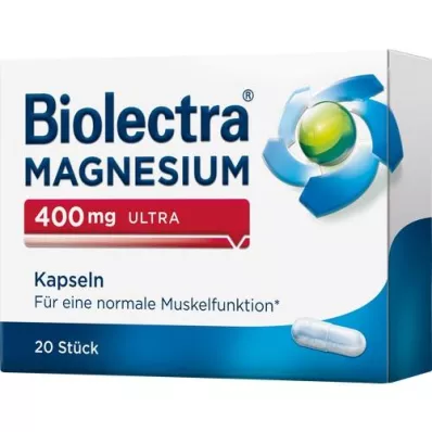 BIOLECTRA Magnesium 400 mg ultrakapslar, 20 st