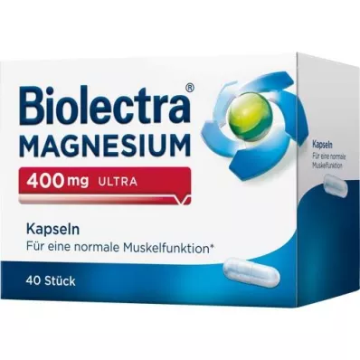 BIOLECTRA Magnesium 400 mg ultrakapslar, 40 st