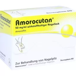 AMOROCUTAN 50 mg/ml nagellack innehållande aktiv substans, 3 ml