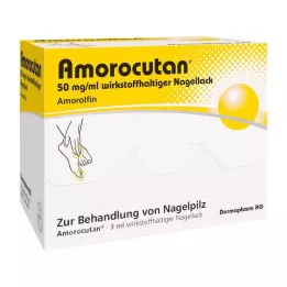 AMOROCUTAN 50 mg/ml nagellack innehållande aktiv substans, 3 ml