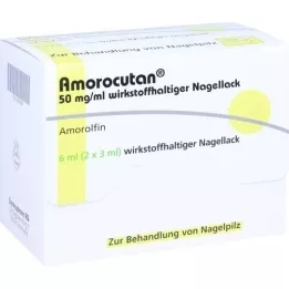 AMOROCUTAN 50 mg/ml nagellack innehållande aktiv substans, 6 ml