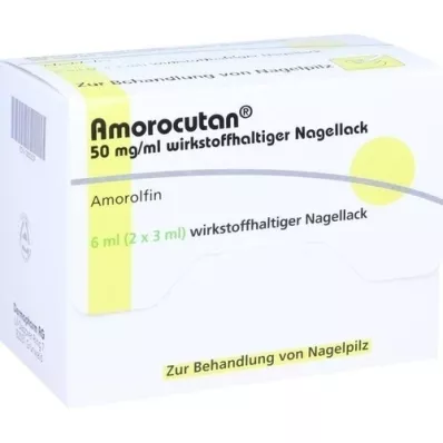 AMOROCUTAN 50 mg/ml nagellack innehållande aktiv substans, 6 ml