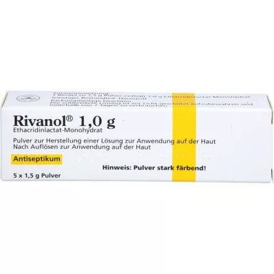 RIVANOL 1,0 g pulver, 5 st