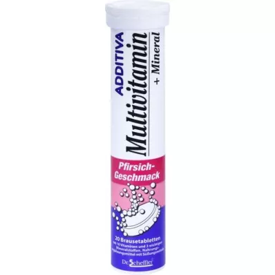 ADDITIVA Multivit. +Mineral Peach R Brustablett, 20 st