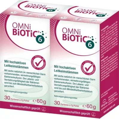 OMNI BiOTiC 6 Pulver dubbelförpackning, 2X60 g