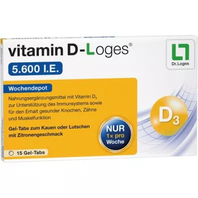 VITAMIN D-LOGES 5 600 I.E. veckodepå tuggtablett, 15 st