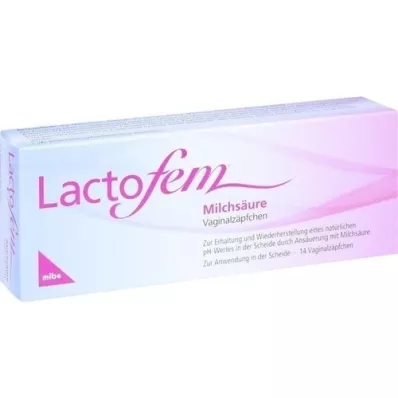 LACTOFEM Vaginala suppositorier med mjölksyra, 14 st