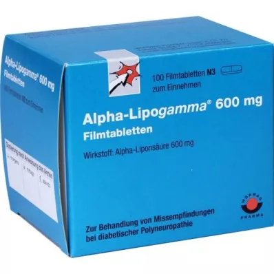 ALPHA-LIPOGAMMA 600 mg filmdragerade tabletter, 100 st