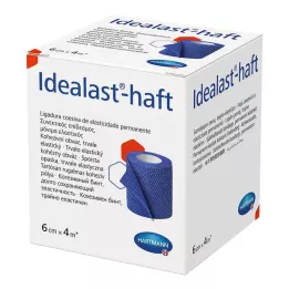 IDEALAST-självhäftande färgbandage 6 cmx4 m blå, 1 st