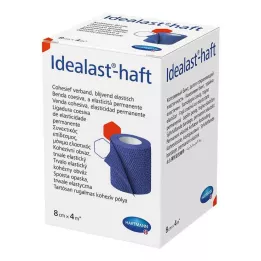 IDEALAST-självhäftande färgbandage 8 cm x 4 m blå, 1 st