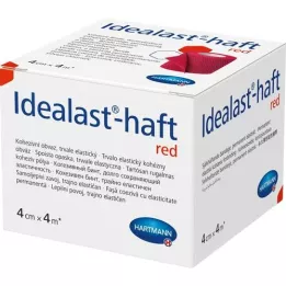 IDEALAST-självhäftande färgbandage 4 cmx4 m röd, 1 st