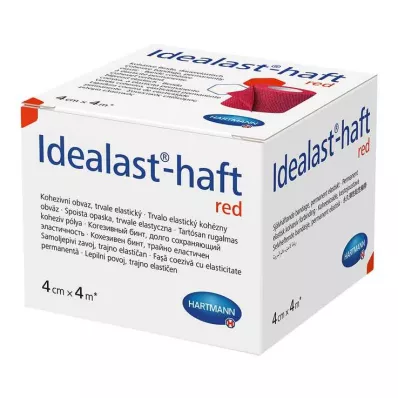 Idealast-skaft färgbandage 4 cm x 4 m rött, 1 st Idealast-skaft färgbandage 4 cm x 4 m rött, 1 st