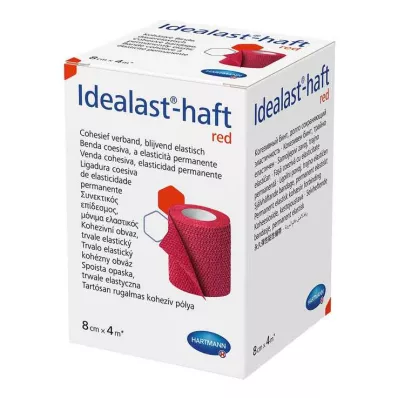 Idealast-skaft färgbandage 8 cm x 4 m rött, 1 st