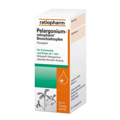 Pelargonium ratiopharm bronkial droppar, 50 ml Pelargonium ratiopharm bronkial droppar, 50 ml