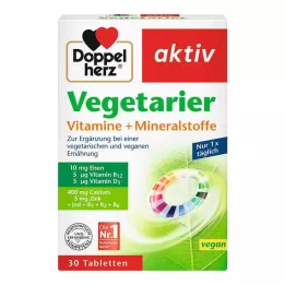 DOPPELHERZ Vegetarisk Vitaminer+Mineraler Aktiv, 30 st