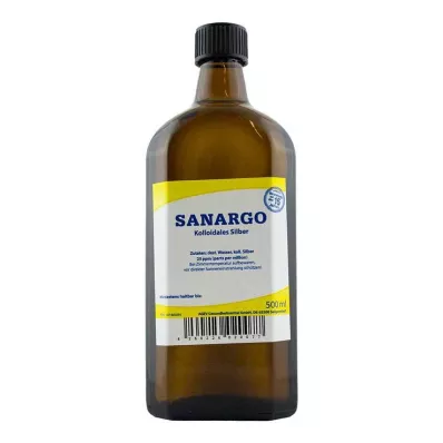 SANARGO Flaskor med kolloidalt silver, 500 ml