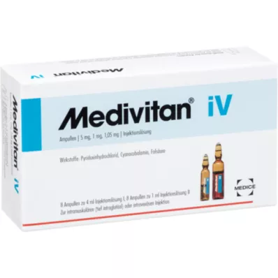 MEDIVITAN iV injektionsvätska, lösning i amp. par, 8 st