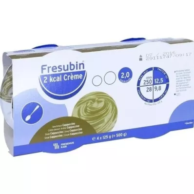 FRESUBIN 2 kcal Cappuccino med grädde i kopp, 4X125 g