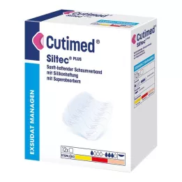 CUTIMED Siltec Plus Skumförband 5x6 cm självhäftande, 12 st