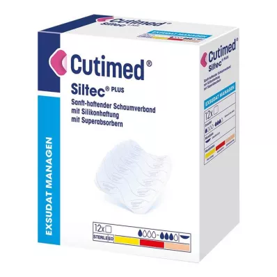 Cutimed Siltec Plus skumförband 5x6 cm självhäftande, 12 st Cutimed Siltec Plus skumförband 5x6 cm självhäftande, 12 st