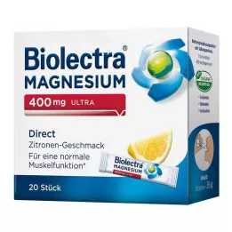 BIOLECTRA Magnesium 400 mg ultra Direct Lemon, 20 st